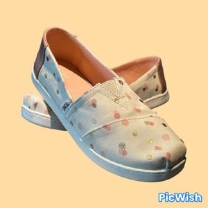 NWT Toms Sz 4-Adorable party dots print